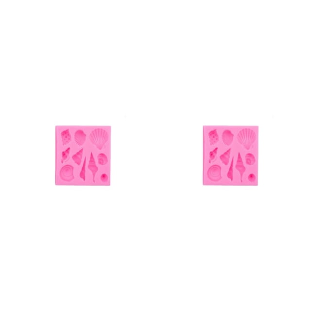 Naiovety Molde de silicona de concha de mar, moldes para velas de jabón Fondant, utensilios de cocina, molde antiadherente para hornear para S 2Conjunto