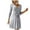 Grey, variant on cfhntfmh Cocktail Dresses for Women Wrap V Neck Long Sleeve Slim Bodycon Dress Fashion Belted Pleated Mini Dress