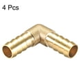 thumbnail image 3 of 12mm Barb Brass Hose Fitting 90 Degree Elbow Pipe Connector Coupler Tubing Adapter 4 pcs, 3 of 3
