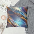 thumbnail image 2 of Acheng Short Plush Pillowcase 1 Piece Gold and Blue Abstract Art White, 2 of 5