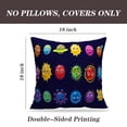 thumbnail image 2 of LALILO Throw Pillow Covers Cute And Planets With Funny Emoji Cushion Cover 18" x 18", 2 Pack, 2 of 6
