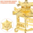 thumbnail image 2 of 6 Pcs Charmes en Alliage pour Fabrication de Bijoux DIY avec Forme de Pavillon, 2 of 9