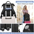 thumbnail image 3 of Mochila Focdod para mujer con bolsillo para portátil de 15,6 pulgadas, color negro, 3 of 8