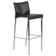 thumbnail image 2 of 30"  Bar Stool in Black Leather and Chrome, 2 of 4
