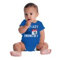 thumbnail image 6 of Only Lazy on Days that End in Y Funny Romper Boys or Girls Infant Baby Brisco Brands 6M, 6 of 7