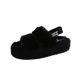 thumbnail image 1 of ZHAOCHENG Pantuflas de algodón de suela gruesa para mujer, de gran tamaño, para exteriores, con fondo suave, para el hogar, color negro, talla 36, 1 of 4
