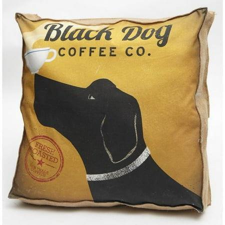 Cape Craftsmen Black Dog Coffee Co Throw Pillow