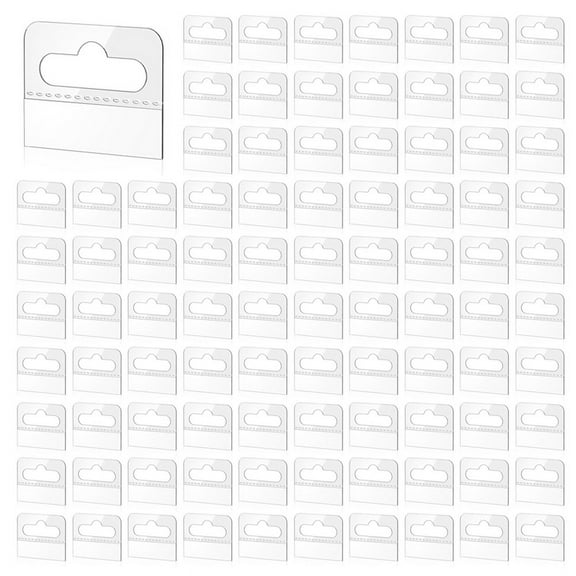 Hang Tabs, 600 Pcs Clear Sticky Hanging Tabs Slot Hole Self Adhesive Plastic Tags, 4.5 X 3.5cm