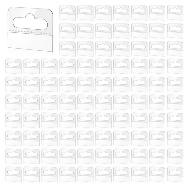 PestañAs para Colgar, 600 Unidades, PestañAs para Colgar Adhesivas Transparentes, Etiquetas Colgantes de PláStico Autoadhesivas con Orificio para Ranura, 4,5 X 3,5 cm