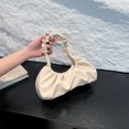 thumbnail image 4 of Bolsas para Mujeres Bolso Axila Plisada Color Sólido Hombro Retro Rouched () Blanco, 4 of 7