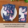 thumbnail image 6 of Coolnut Set of 1 Cute Unicorn Satin Napkin Square 20 Inches Table Napkins Soft Smooth Decorative Napkins for Wedding Banquet Party Decoration, 6 of 6