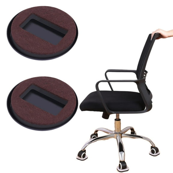 5 PCS Felt Furniture Coasters Caster Cups for Hardwood Floors, Felt Bottom Furniture Pads, Bed Office Chair Fridge Furniture Wheel Stopper to Prevent Sliding and Scratches