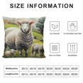 thumbnail image 5 of BCIIG Sheep Hillside Pointillism Graphic Decorative Cushion Cover for Home Couch, Living Room, Bed Sofa - Short Plush Material 18x18in, 5 of 5