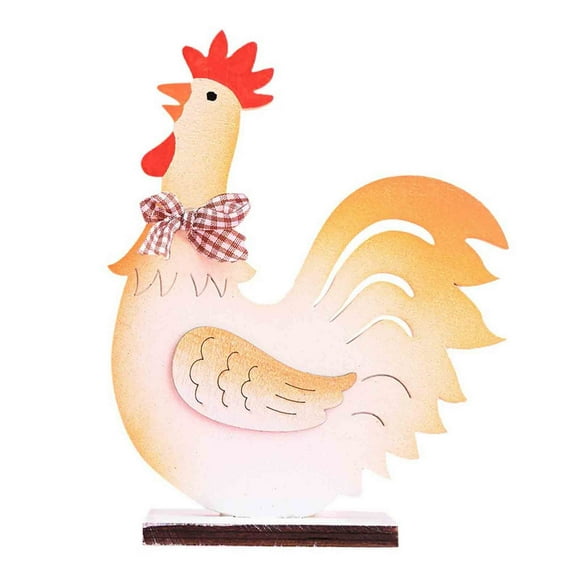 Pisexur Easter Bunny Decorations Spring Decor Easter Day Decorations Wooden Hen Shapes Ornaments Craft Gifts Easter Basket Stuffers for Kids