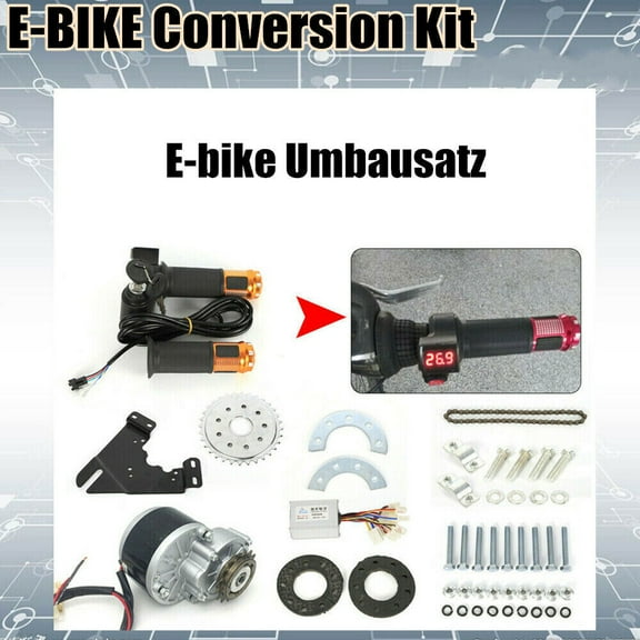 Electric Bike Conversion Kit, 350W E-Bike Conversion Kit, Mountain Bike Modification Kit for Bicycles, Station Wagons, Commuter Vehicles