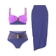 thumbnail image 1 of Trajes de baño Amzcrzy Tankini para mujer, trajes de baño, trajes de baño, bikini con control de abdomen para mujer, moda de primavera 2025, conjunto de mono de bikini de color sólido morado, L, 1 of 2