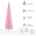 thumbnail image 3 of Favory 7' Pink Artificial Pencil Christmas Tree - Slim Design, 499 Realistic Branch Tips & Sturdy Plastic Stand, Perfect for Space-Saving Home, Apartment, Holiday Party Decor, Ideal for Christmas, 3 of 10