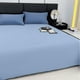 thumbnail image 4 of Sábana de poliéster de color sólido | Respetuoso con la piel y lavable a máquina | 8 opciones de color: azul, gris, caqui, verde menta, blanco, amarillo, rosa, azul cielo | 180x230cm | Fibra suave y, 4 of 6