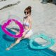 thumbnail image 3 of Heart-shaped swimming ring Summer swimming tube Water fun Beach party Pool toys Swimming ring - red, 3 of 4