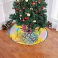 thumbnail image 2 of FMSHPON Tropical Palm Tree Pineapple Xmas Christmas Tree Skirt Stand Mat for Holiday Party Decoration Indoor Outdoor 48 inches, 2 of 3