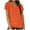 Orange T-Shirts for Women, variant on Olyvenn Fashion Short Sleeve Shirt for Women Eyelet Tops Summer V Neck Blouse Fashion Side Smocked Casual Blouses with Pocket Navy 4