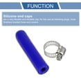 thumbnail image 4 of Unique Bargains 1 Pcs 60mm L 6mm/0.24" ID Blue Silicone Rubber Hose End Cap w/ Clamp Silicone Reinforced Blanking Cap, 4 of 7