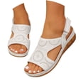 thumbnail image 2 of WAYUTE Women Sandals Platform Solid Color Sandals Fashion Shoes Comfortable Wide Width Ladies Footwear Casual Outdoor, 2 of 7