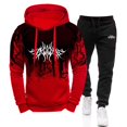 thumbnail image 4 of Chándal para hombre, sudadera con capucha y pantalones casuales con efecto Splash-ink, conjunto deportivo de dos piezas para hombre, ropa para correr a la moda para hombre, 4 of 4