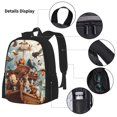 thumbnail image 3 of Vsdgher Animal Filled Noahs Ark Print Large Capacity Backpack Lunch Bag Pencil Case Combination 3 Piece Set for Student, 3 of 7