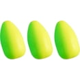 thumbnail image 1 of 30 Pack Oval Foam Floats Fishing Rig Floats Fly Fishing Trout Bobber Strike Indicator Pompano Surf Fishing Rig Walleye Crawler Harness Green and Yellow Small: 1/4"*1/2", 1 of 6