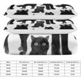 thumbnail image 2 of HAHDAXIA Black Cat Repeat Pattern Bedding Solid Comforter Set for All Seasons,3 Pieces(1 Comforter+2 Pillowcases),Soft Microfiber Bedding Set Twin(86"x70"), 2 of 7