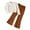 Brown, variant on Fall Outfits for Toddler Girls Girls Fall Outfits Spring Fall Little Girls 2 pieces Clothing Set T Shirt and Pants Size 1T 2T (White,1-2 Years)