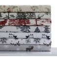 thumbnail image 2 of Tribeca Living 200-GSM Heavyweight Cotton Flannel Printed Pillowcases (Set of 2) deer toile navy King French Country, 2 of 5