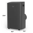 thumbnail image 6 of Open Box Midea MAP08S1XWGR-T 8,000 BTU Smart Portable Air Conditioner with Remote Grey, 6 of 6