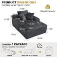 thumbnail image 2 of Compressed sofa, 53.14*14.96*14.96 inches, square base, made of Foam+Spring material, suitable for living rooms and various room types.charcoal grey, 2 of 12