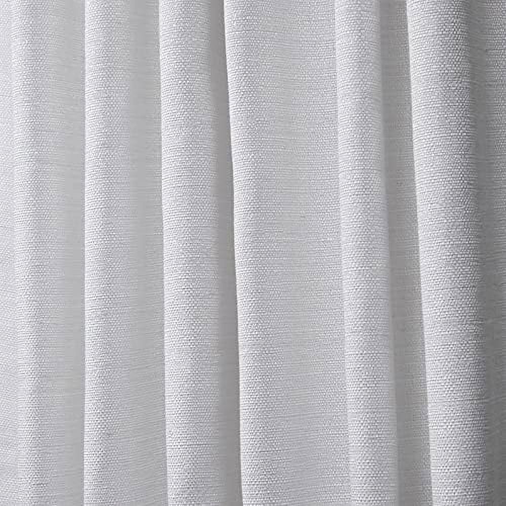 Nicole Miller Mellow Slub Textured Hidden Tab/Rod Pocket Top Light Filtering Curtain Panel Pair, 54"x108", Winter