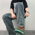 thumbnail image 2 of Fashion American Street Casual Jeans High Street Trendy Brand Pi Shuai Jeans Men's Autumn Thin Loose Straight Leg Wide Leg Pants, 2 of 27
