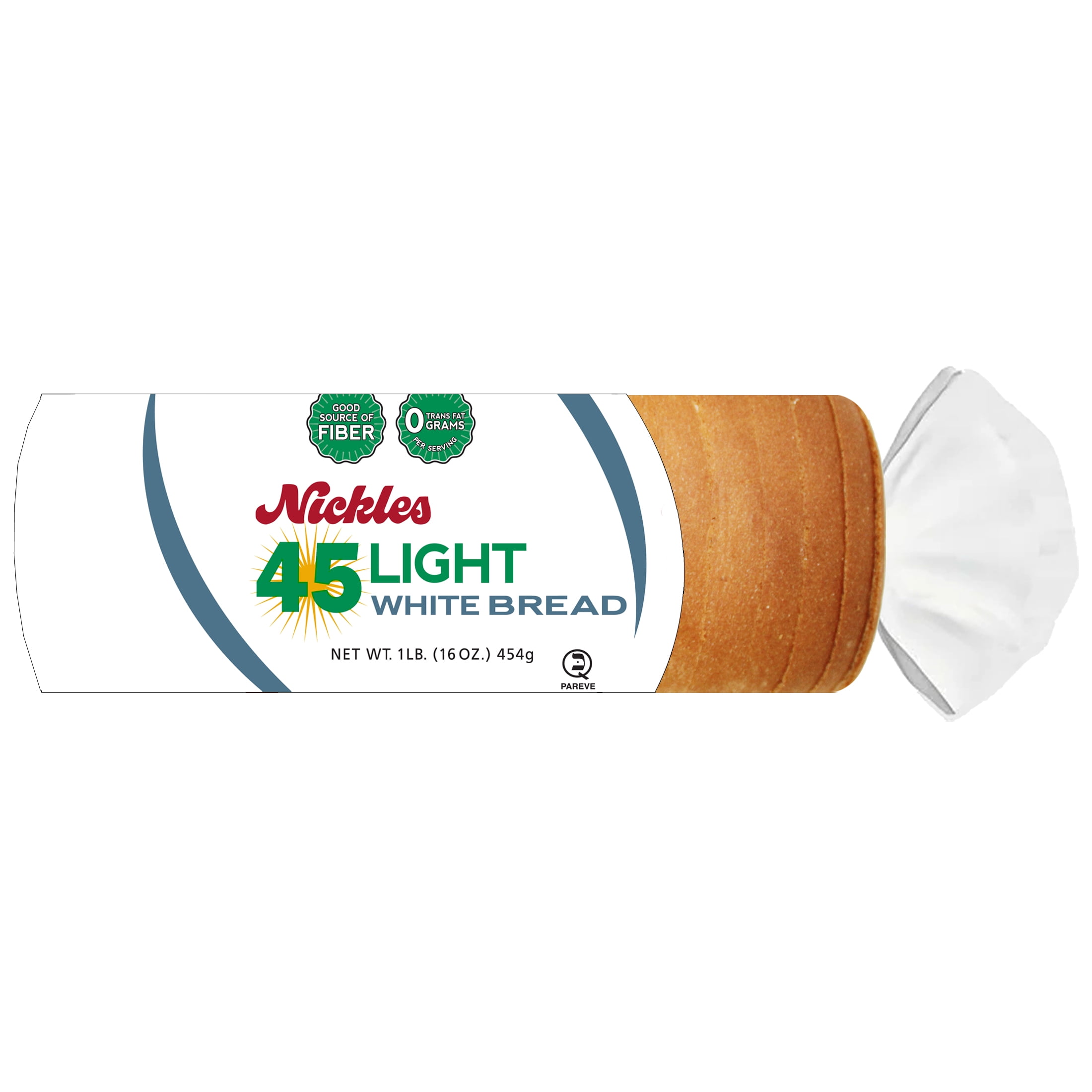 Nickles Bakery Light 45 Calorie White Bread, 16-ounce Loaf.