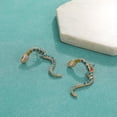 thumbnail image 3 of Pendientes colgantes CHAO de serpiente de cristal coloridos diamantes de imitación joyería para mujer, 3 of 5