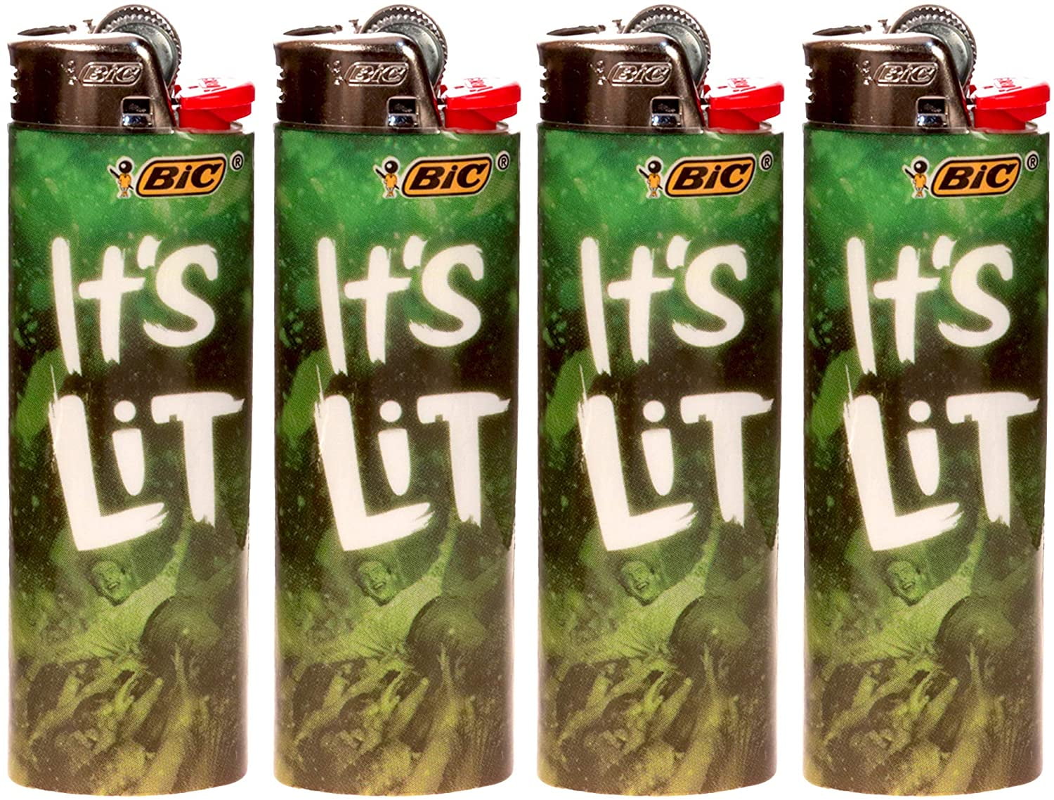 4 x BIC Good Vibes Special Edition Lighters "It's Lit"