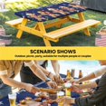 thumbnail image 6 of Gingerbread Navy Blue Table Cloths for 3 Foot Rectangle Tables, Christmas Winter Snowflake Patio Waterproof Elastic Fitted Tablecloths, Washable Rectangular Table Cover for Camping, 6 of 8