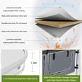 thumbnail image 4 of JOUYEK Mesa de camping, mesa de camping plegable con almacenamiento, mesa de cocina portátil, ligera, mesa de aluminio ajustable en 3 alturas para barbacoa, picnic, camping, senderismo, playa e interi, 4 of 5
