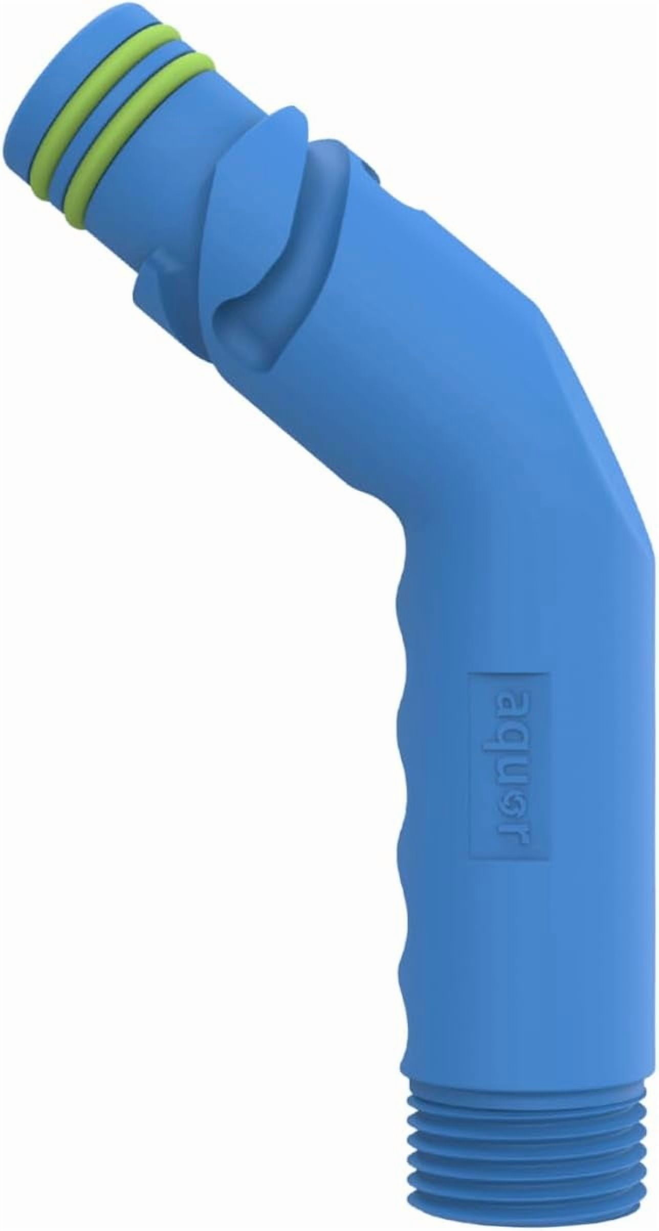 HRTGFD-Angled Hose Connector, Garden Hose Connector with Check Valve, Backflow Prevention, Low Friction, Quick Connect Water Spigot for Hydrants