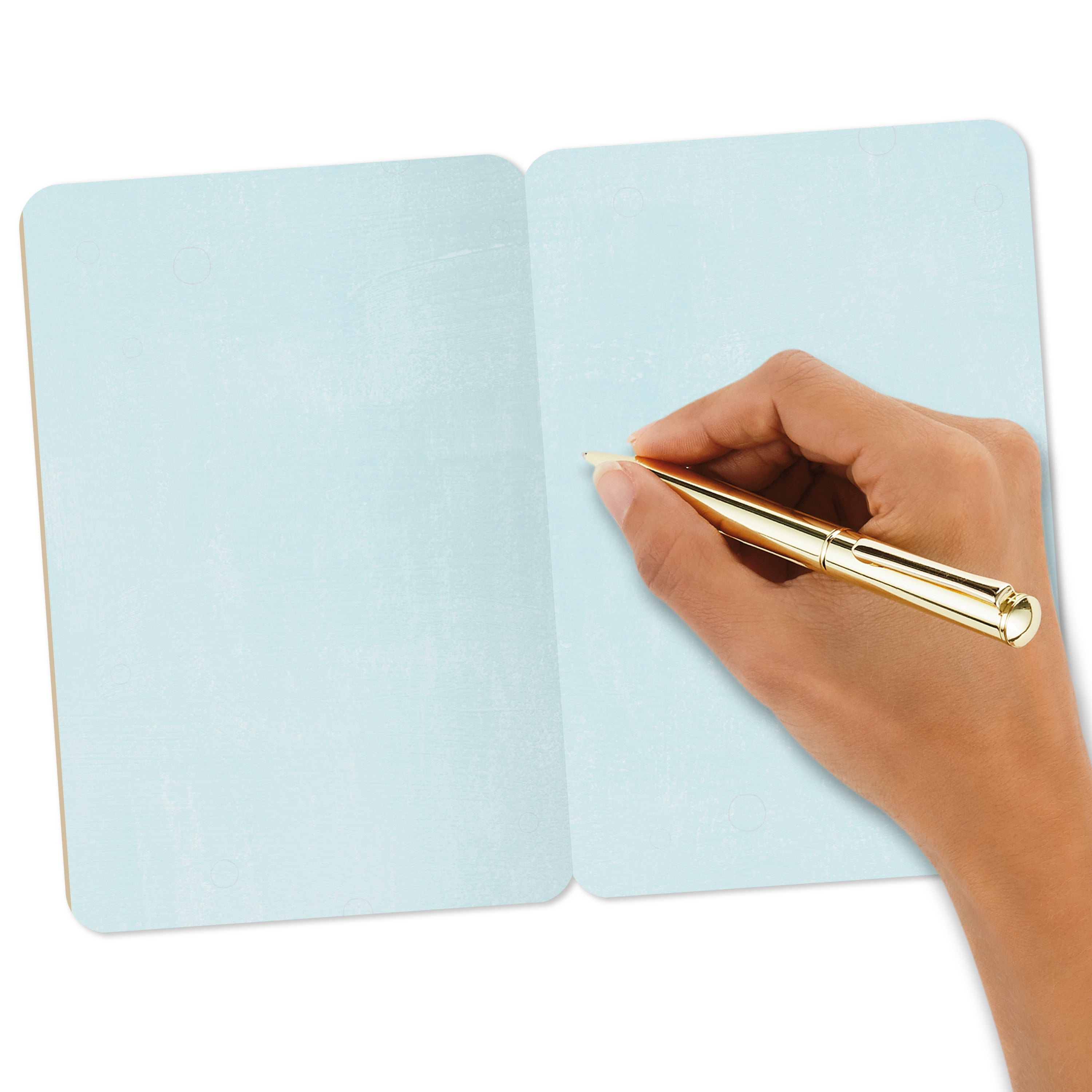 Hallmark Just Because Blank Card (Blue Jar with Pink Flower)