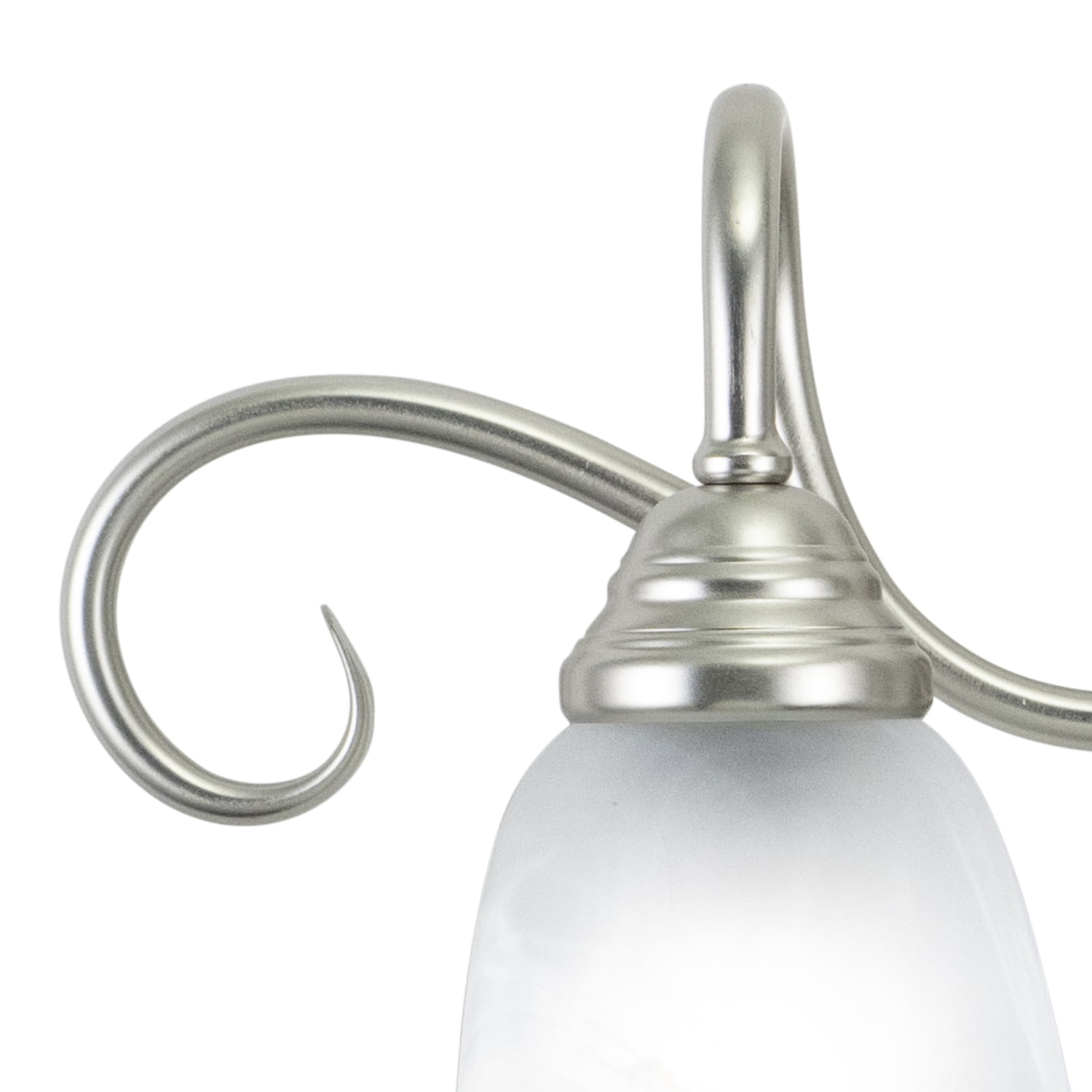 Bathroom Vanity Light Fixture - 2 Light Brushed Nickel - Modern Bathroom Lighting
