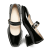 thumbnail image 3 of BERANMEY Double Buckle Mary Jane Shoes for Women PU Leather Chunky Low Block Heel Pumps Comfortable Closed Toe Dress Shoes for Wedding Office Work & Casual Outfits (Retro Vintage Style), 3 of 8