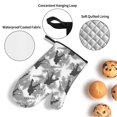 thumbnail image 4 of Oven Mitts and Pot Holders 4 Piece, cool hockey players grey High Heat Slip Resistant Oven Mitt and Trivets Set Kitchen Oven Glove Pot Holders for Cooking Baking Grilling, 4 of 7