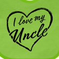 thumbnail image 4 of Inktastic I Love My Uncle in Black Chalk Heart Boys or Girls Baby Bib, 4 of 4