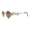 thumbnail image 6 of Hipster Diamond Shape Hustler Metal Rim Retro Fashion Sunglasses Gold - Brown, 6 of 7