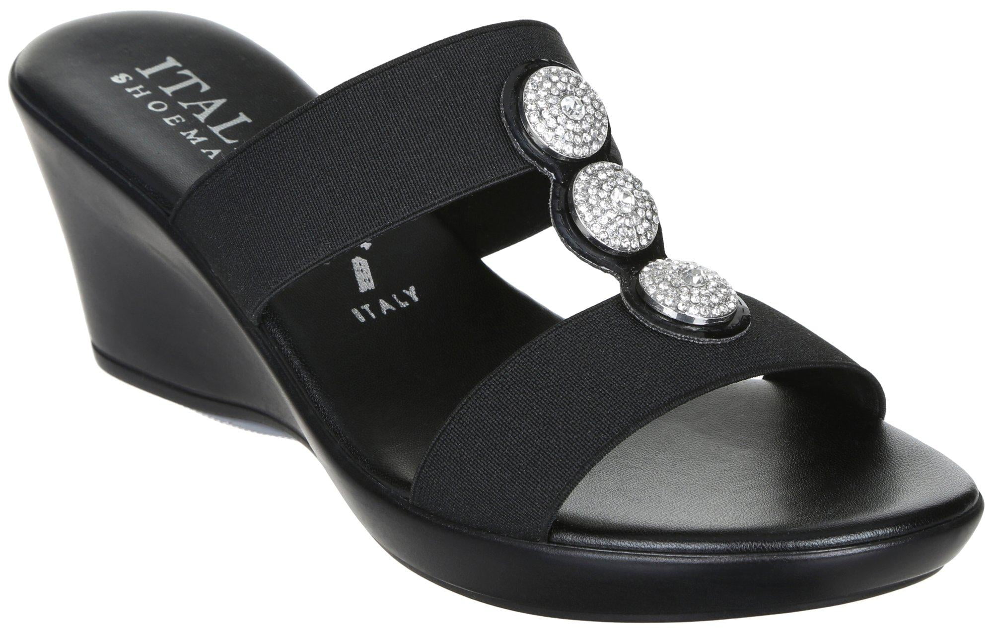 Italian Shoemaker Womens Stride Wedges 8 Black - Walmart.com